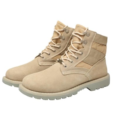 Douyin Grensoverschrijdende Herenschoenen Toeleveringsketen Lente Koppel Hoge Top Werkkleding Herenschoenen Grote Maten Heren Martin Boots 34 beige