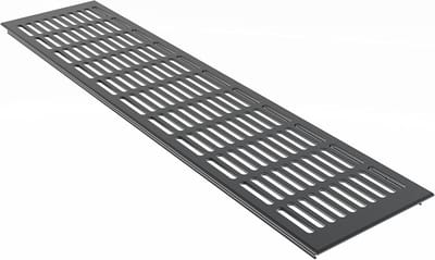 Ventilatierooster Aluminium - Deurrooster Afvoerlucht - Ruimte Luchten - Gepoedercoat Oppervlak - 130 mm Breed - Antraciet RAL7016