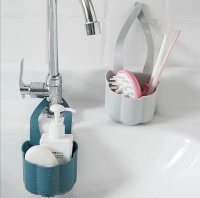 Gootsteen Organizer Grijs - Gootsteen bakje - Gootsteenzeef - Sponshouder - Aanrecht organiser - Accessoires Organizer-