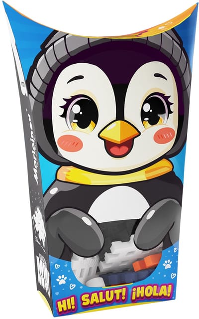 Mini wafel blokken pocket pets pinguïn - Marioinex - vanaf 3 jaar