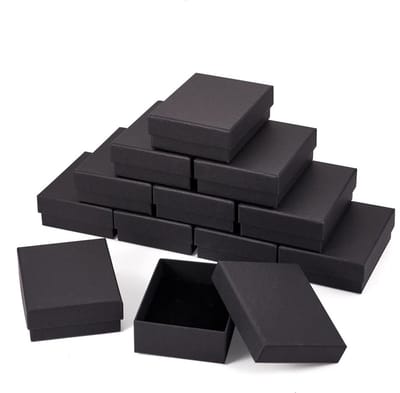 WiseGoods Premium Sieraden Doosjes Set - 12 Papieren Doosjes - 9X7X3CM - Met Schuim Inleg Voor Oorbellen - Armbanden - Kettingen
