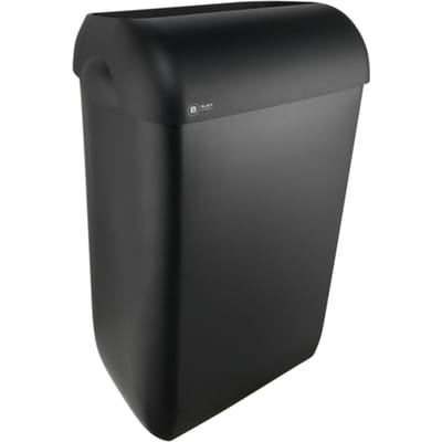 Afvalbak BlackSatino open inworp 43 liter zwart 331760