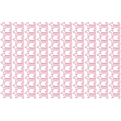 100 stuks Hondvormige Paperclips Creatief Schattig Verguld Metalen Boekenlegger Paperclips voor Studenten roze