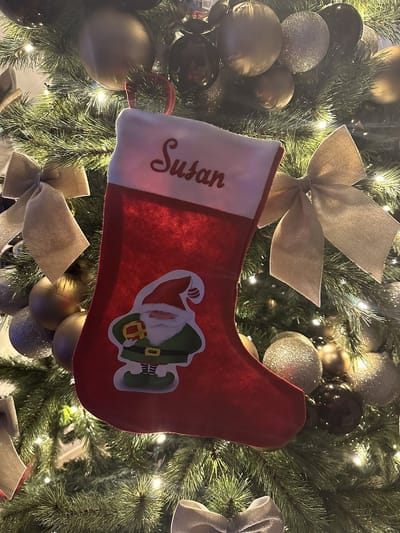 Gepersonaliseerde kerstsok - Kerstsok met naam - Gepersonaliseerd - Kerst sok met naam - Kerstmis - genome