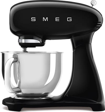 SMEG SMF03BLEU Keukenmachine - Stand Mixer - 4,8 Liter - 800 Watt - 10 Snelheden - Planetaire Mengwerking - Inclusief 5 Accessoires - '50s Style - Zwart
