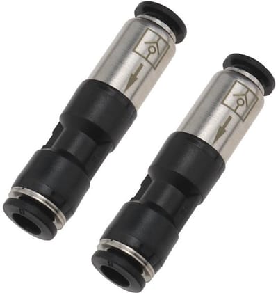 Terugslagklep 6mm Compact 53x12mm - Terugslagklep Messing - Terugslagventiel - Pneumatisch - Push to Connect - Max. Druk 1 MPA - Eenrichtingsklep