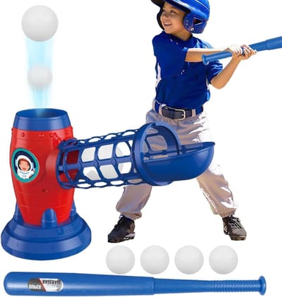 Honkbal Trainingsset - Pitching Machine - Hand-oog Coördinatie Trainen - Automatische Baluitworp - Intrekbaar Racket - Niet Gespecificeerd
