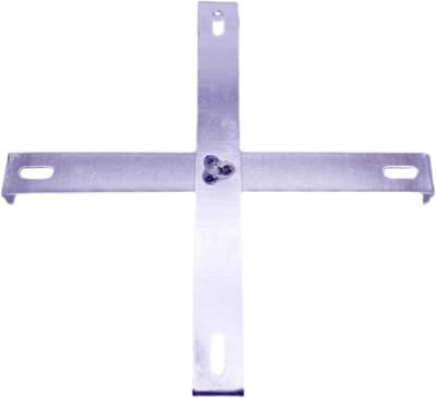 Montagebeugel - Kruisbeugel Plafondplaat - Lampen Ophangen - Stevig IJzeren Ontwerp - Diameter 135 mm - Zwart