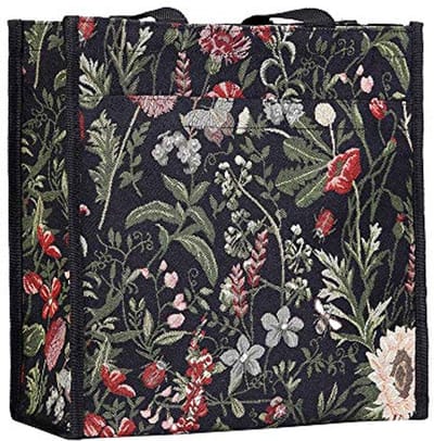 Wandtapijt schoudertas boodschappentas voor vrouwen met bloemen en wezens