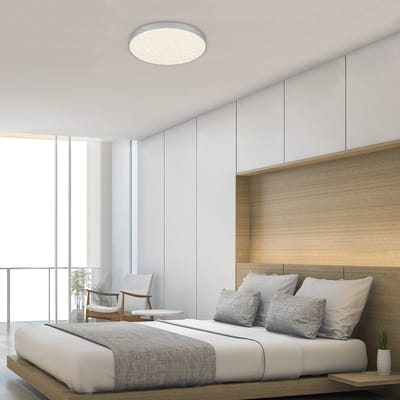 Briloner LED Star plafondlamp, Ø 28,7 cm, zilver