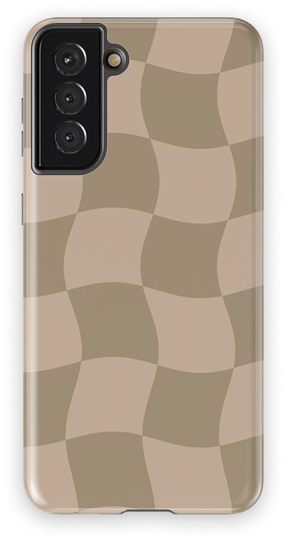 Checkered Warp Hoesje Samsung Galaxy S21 Plus | Geschikt Voor Mag | Uniek Design Hoesje | Beschermhoes Samsung Galaxy S21 Plus Sandwave