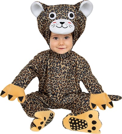 FUNIDELIA Luipaard Kostuum voor baby - Maat: 50 - 68 cm - Bruin