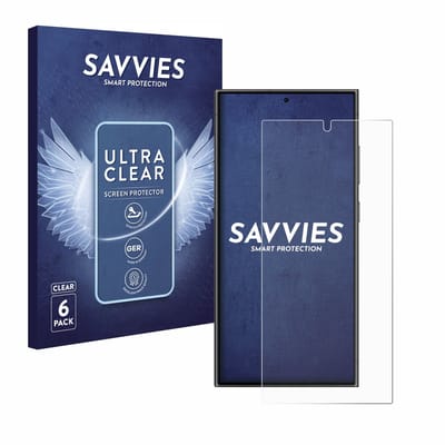 Savvies - Screenprotector voor Samsung Galaxy S24 Ultra - Folie Beschermfolie transparant 6 Stuks