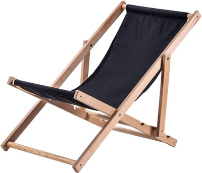 Anjouin natuurlijke ligstoel salontafelset + 2 zwarte houten ligstoelen