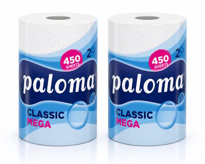 Paloma Mega Keukenrol 2-Laags 2 Stuks 450 Vel