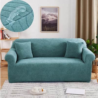 Waterdichte stevige elastische bankhoes stretch jacquard spandex armbankhoes voor woonkamer 1/2/3/4 zitplaatsen 2 seat 135-175cm blauw