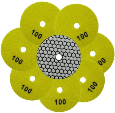 Diamant Polijstpads - Schuurschijven Steen - Graniet Polijsten - Droge Afwerking - 100 mm Diameter