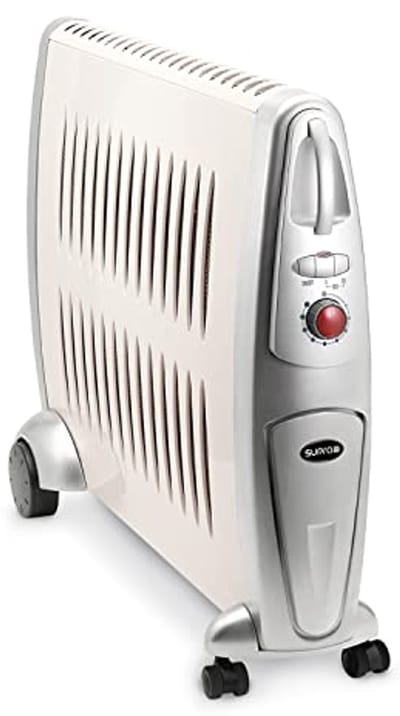 Elektrische Radiator 2000W - Grijze Kamverwarming met Keramische Afwerking