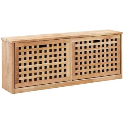 Schoenenopbergbank - Maison Exclusive - Massief walnoothout - 94x20x38 cm - 2 vakken