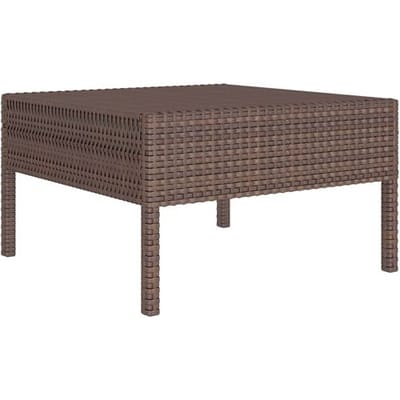 vidaXL - 8-delige - Loungeset - met - kussens - poly - rattan - bruin