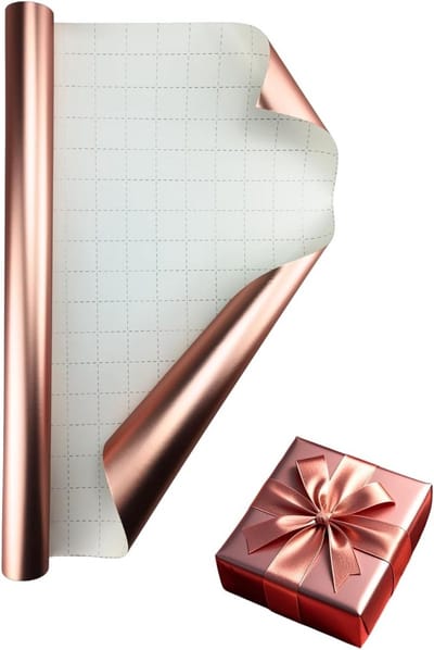 Dailygoods - Matglanzend Cadeaupapier Roségoud - 43 cm x 3 m