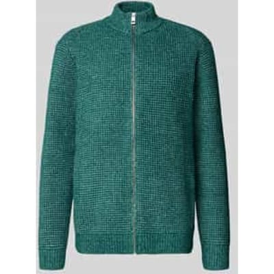 Regular fit gebreid jack met wol