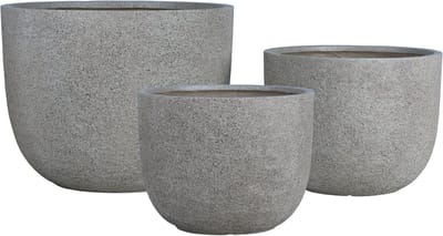 PTMD Delsey Sand GRC Structure Pot Big Set Of 3
