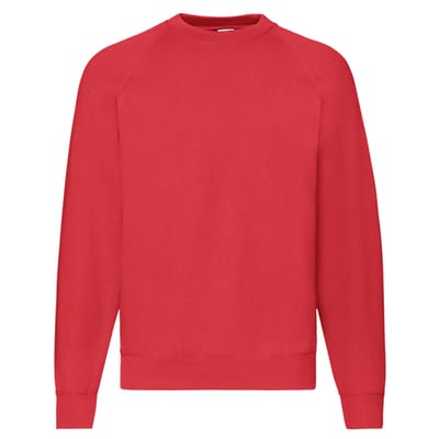 Fruit of the Loom Uniseks Klassiek Raglan Sweatshirt voor volwassenen (Rood)