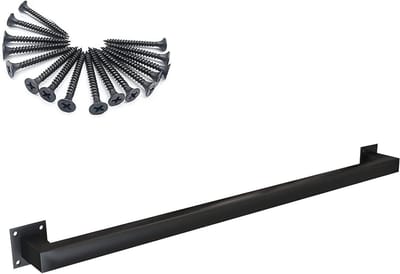 Trapleuning Vierkant - Wandmontage Leuning - Veiligheid Binnenshuis - Stevig Smeedijzer - 300cm - Zwart