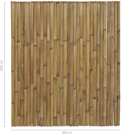 Masters of Bamboo® Bamboemat Deluxe - 180 x 200 cm - Naturel - Bamboe schutting op rol - Bamboe mat