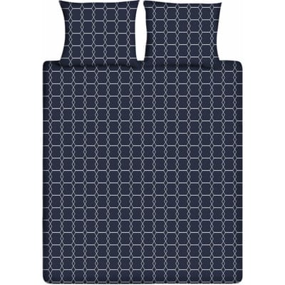 Ten Cate Dekbedovertrek - Dekbedovertrek 140 x 200 - Dekbedovertrekken - Dekbedovertrek 1 persoons - Graphic Blauw