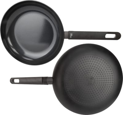 Cosy&Trendy Full Black - Koekenpan - Ø 28cm x 5,5cm - PFAS-vrij – Inductie Koekenpan - Vaatwasserbestendig – Snelle opwarming – Koudgrepen - Zonder deksel - Zwart