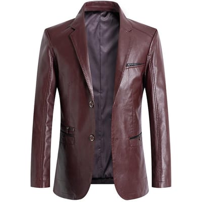 Lente en Herfst Nieuw Heren Lederen Pak Mode Strijken Koreaanse Versie Casual Pak Heren Extra Dik Lederen Pak Jas Trend 6XL-205