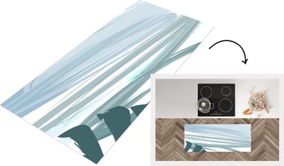 Keukenloper - Loper keuken - Zomer - Verf - Groen - 120x50 cm - Keukenloper vinyl