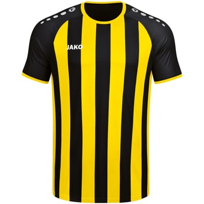 Jako Inter Shirt Korte Mouw Kinderen - Citroen / Zwart | Maat: 128