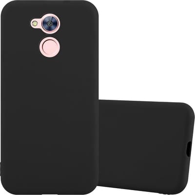 Cadorabo Hoesje geschikt voor Honor 6A PRO / 5C PRO in CANDY ZWART - Beschermhoes gemaakt van flexibel TPU silicone Case Cover
