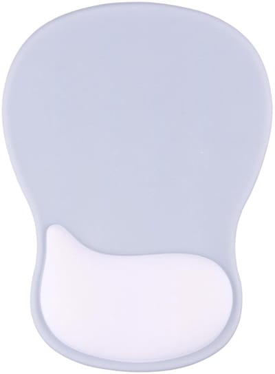 Dailygoods - Muismat polssteun gel langzaam rebound drukontlasting polssteun antislip PU-zool muismat voor kantoor en gaming zilvergrijs
