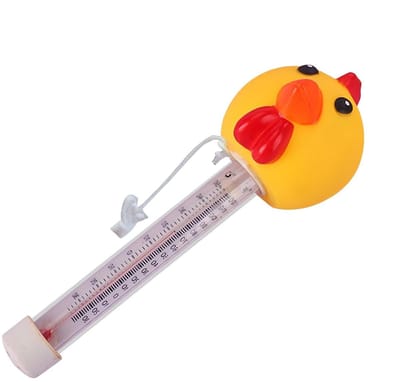 Zwembad Thermometer - Bad Accessoires - Temperatuur Meting - Drijvend Kuiken Design - 24 Centimeter - Geel