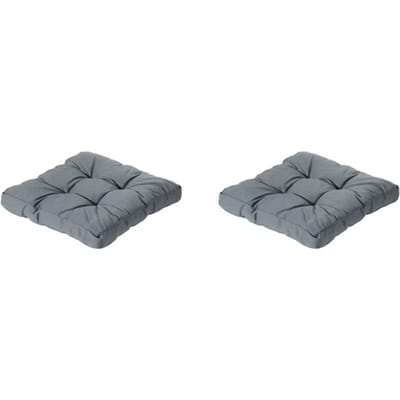 Madison - Florance Zitkussen Rib grey - Ca. 73x73 cm - Set van 2