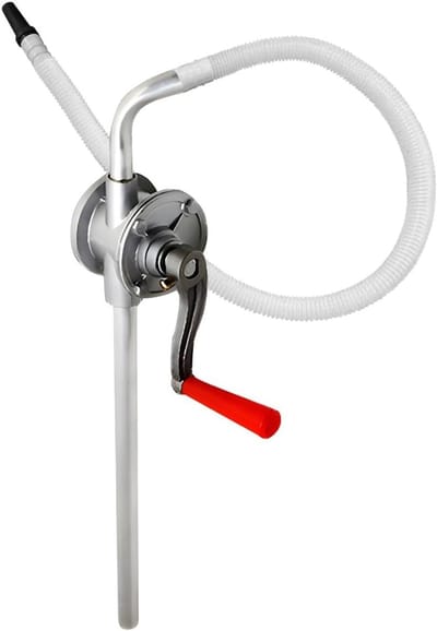 Handmatige Rotatiepomp voor Diesel en Benzine, Aluminium Leidingpomp voor Brandstofoverdracht in Vaten, Ideaal voor Garagegebruik en Mobiele Toepassingen