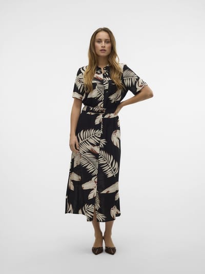 VERO MODA - VMEASY JOY GOLD 7/8 SHIRT DRESS WVN GA - Dames - Maxi jurken