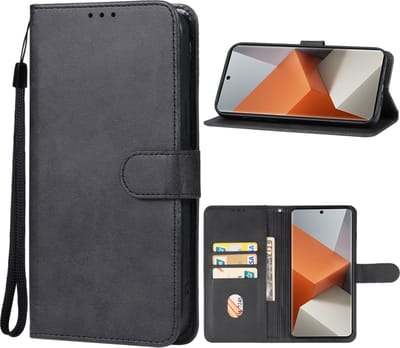 Zwart agenda book case hoesje - Xiaomi Redmi Note 13 Pro+