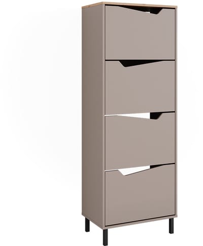 Vicco Marelle Schoenklaprek – 60 x 167.4 cm met 4 compartimenten Grijs/Artisan