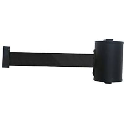 Trekband-muurcassette, schroefbevestiging, 10 m lang, draaibaar, zwart