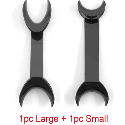 2 Pièces Wellck Noir Double Tête Écarteur à Lèvres Dentaire Intraoral Écarteur de Joue Orthodontique Ouvre-Bouche Outils de Dentiste gray