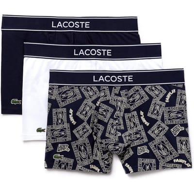 Lacoste - Maat XS - Heren 3-pack Short - Navy/Wit