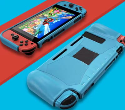 Actie4you® - Hoes geschikt voor Nintendo Switch - Hoesje Schokbestendig - TPU Case met Kickstand – Blauw
