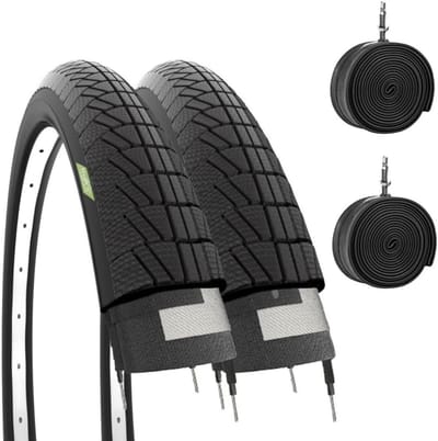 Luchtbanden 14 x 1,75 (47-254) + binnenband voor stadsfiets, kinderfiets, banden, uniseks, kinderen, zwart