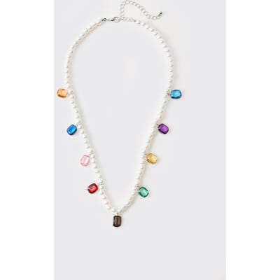 Edelsteen Imitatie Parel Ketting | Pearl