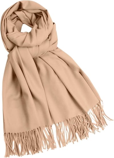 Fleece Sjaal Set - Warme Set - Comfortabel Buiten - Zachte Imitatiewol - 20x17x3 cm - Beige